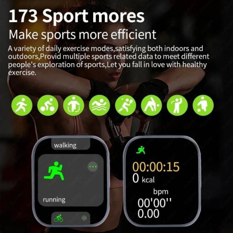 Смарт-годинник S9Pro Mini 41mm чорного кольору з квадратним дисплеєм